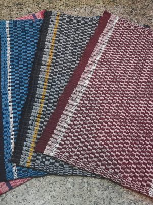 Cotton Handloom Mats Border design 40x60cm (Brand BNL Deal) Style 204