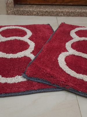 Bathroom Mat 40x60cm Set of 2pcs || Latex Backed for Non Slip || Machine Washable