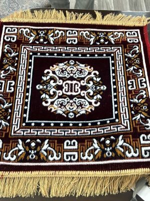 Velvet Pooja Asan Puja Mat Jhelum Quality || Size 20x24inch including fringe || PASSION EXPORTS