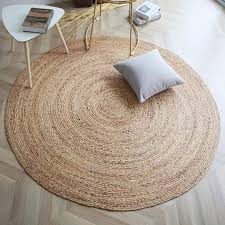 Handmade Braid Jute Area Rug Carpet (By Passion Exports) Round 60-300cm
