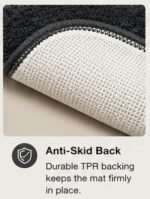 Grey Anti Slip Mat made with soft Microfiber 50x80cm